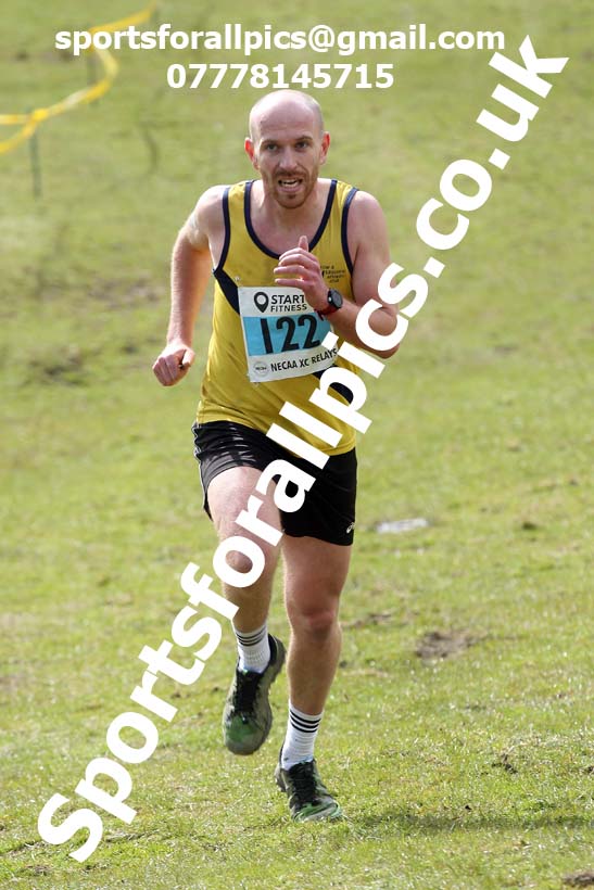 Masters men 2021 NECAA Cross Country Relays, Thornley Farm, Peterlee, Saturday, April 10th. Photo: David T. Hewitson/Sports for All Pics